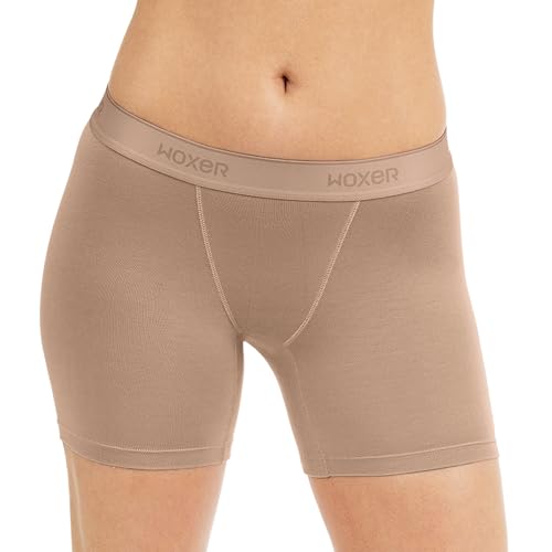 Image of Woxer Boxer Shorts for Women - 5 inch Baller Boy Shorts Underwear, Soft Modal, Chafe Free - Breathable & Moisture-Wicking