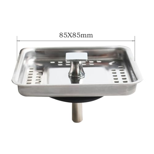 Colador cuadrado de acero inoxidable para fregadero miniatura 2
