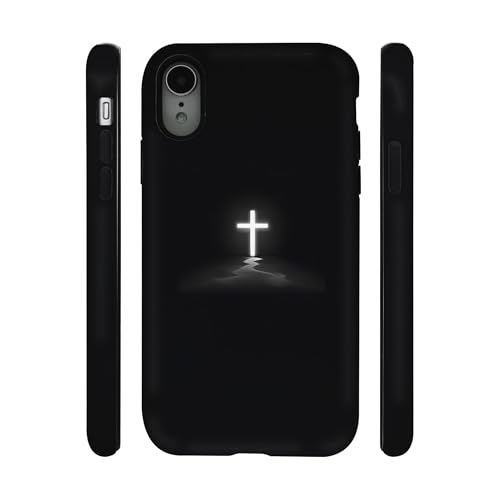 qizjio Cross Phone Case Shockproof Protective Christian Jesus Phone Cases for iPhone XR