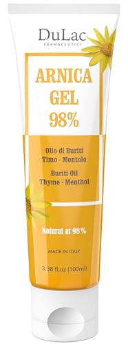 Dulac Arnica Body Massage Gel – Water-Based Cosmetic Massage Gel with Arnica Montana, Fast-Absorbing Lightweight Texture, Non-Greasy Feel, Dermatologically Tested, 3.38 Fl Oz