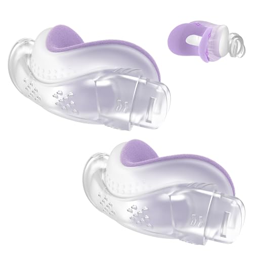 2 Packs Improved Cushion for Airtouch N30i & Airfit N30i, with Soft Fleece Fabric, Warm & Breathable, Non-Slip Nasal Pillow Mask, Comfort & Easy to Use CPAP Supplies, Old Version - Purple (Small)