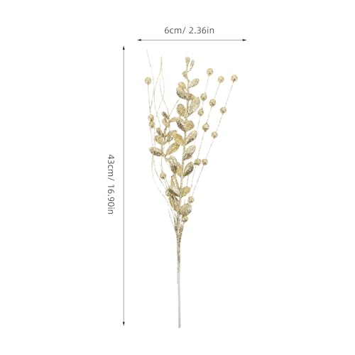Rama artificial de bayas con purpurina para árbol de Navidad 3