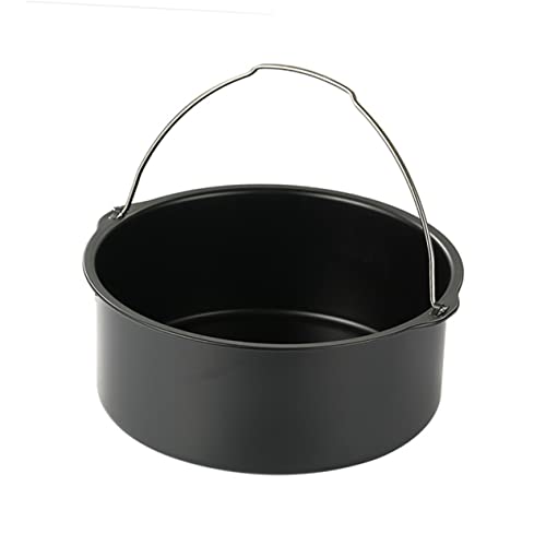 PEPLAYTAL 1 Pieza Cesta Pasteles de Accesorio Freidora de Aire Utensilio de Cocina Repostería Tartas y Bizcochos Negro