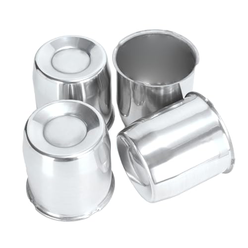 Rheedal 4Pcs 4.25inch Aluminum Trailer Wheel Center Caps Push Through 4.25