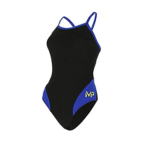 Michael Phelps Splice Mid Back Swimsuit Black/Royal Blue