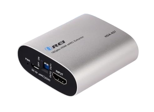 OREI eARC 4K 60Hz Audio Extractor Converter 18G HDMI 2.0 ARC Support - HDCP 2.2 - Dolby Digital/DTS Passthrough CEC, HDR, Dolby Vision Supported (HDA-927 Upgraded)