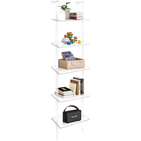 Cutora 5-Tier Acrylic Ladder Bookshelf Cover