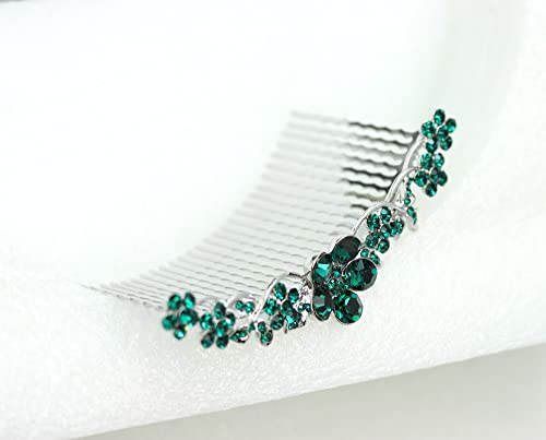 Peineta para el pelo Faship GorgeousGreen para peinados de novia y fiestas 4