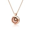 Long Distance Touch Necklace for Couples, Vibration & Light Up Smart Love Jewelry, Long Distance Relationship Gifts for Girlfriend Boyfriend Her Him, One-to-One Bluetooth Pairing via the Companion App