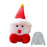 Weihnachtsflicken zum Aufbügeln, Plüsch-Präzisionsdekoration, Weihnachtsmann-Reparaturflicken, für Familie, Freunde, Enthusiasten, Indoor-Nähgeschäft, Kinder und Erwachsene
