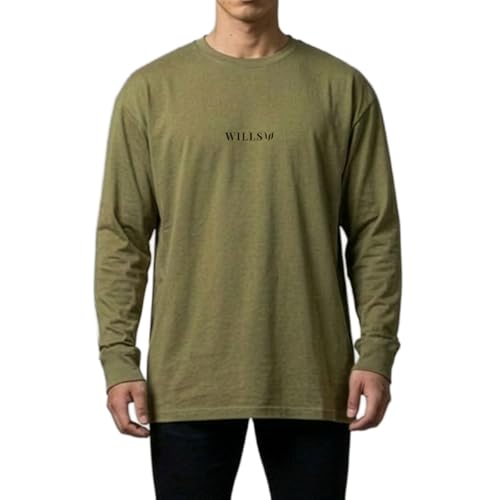 ����T �����Y ���� �I�[�o�[�T�C�Y �����O�X���[�u �r�b�N�V���G�b�g WILLS FITNESS �E�B���Y �t�B�b�g�l�X CORE OVERSIZED LONG SLEEVE T-SHIRT �؃g�� �W�� �E�G�A �X�g���b�` wills-drop-lon