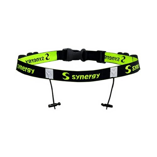 Synergy Running/Triathlon Race Day Number Belt (Black 1-Pack)