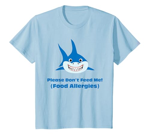 Food Allergy Awareness - Kinder Nahrungsmittelallergie-Shirt für Kleinkinder, Kinder mit süßem Hai T-Shirt