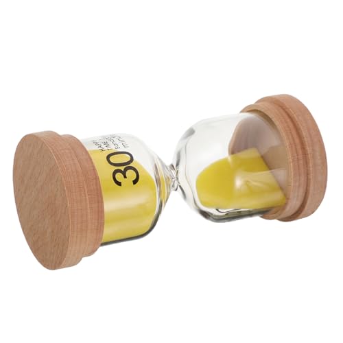 Happyyami 計 木製蓋ガラス製砂時計 静音設計 キッチン オフィス 教室向け バスルームやミーティングマーにも