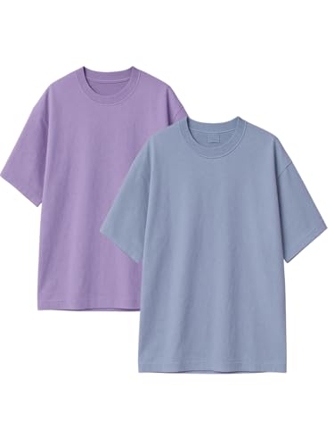 Image of RodZen Oversized Fit Half Sleeves Round Neck Textured Polycotton T-Shirt for Women /Girls (Pack of 2)