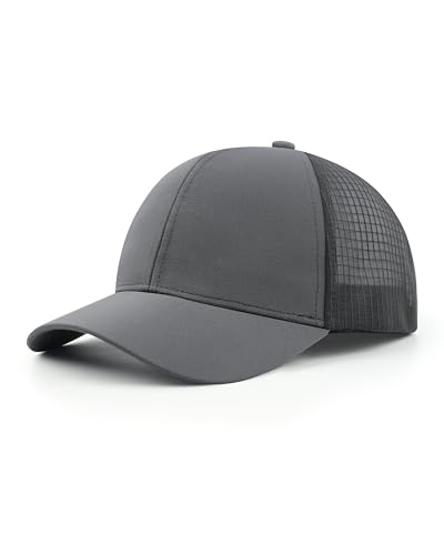 Zylioo XXL Oversize Trucker Hat Adjustable Mesh Baseball Cap Dark Gray