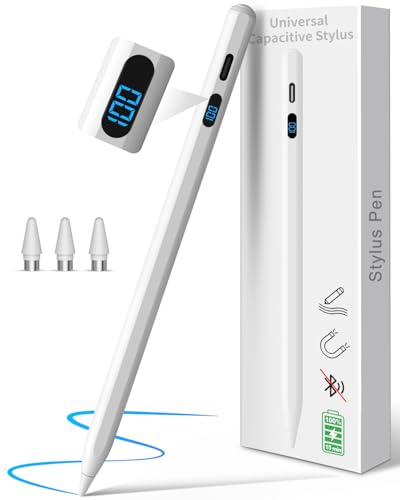 Digiroot Tablet Stift mit LED-Leistungsanzeig Universal Stylus Pen fur Switch iPhone Android und Harmony OS Handy & Tablet Magnetischer Touchscreen Stift fur Samsung/Huawei/Xiaomi Tablets & Handy