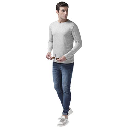 Image of Men's Full Sleeve Casual Round Neck Multi Colored T-Shirts