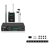 Phenyx Pro UHF Stereo Wireless in Ear Audio Monitor System PTM-10A Bundle with BNC Side-by-Side Rackmounting Antenna Kit