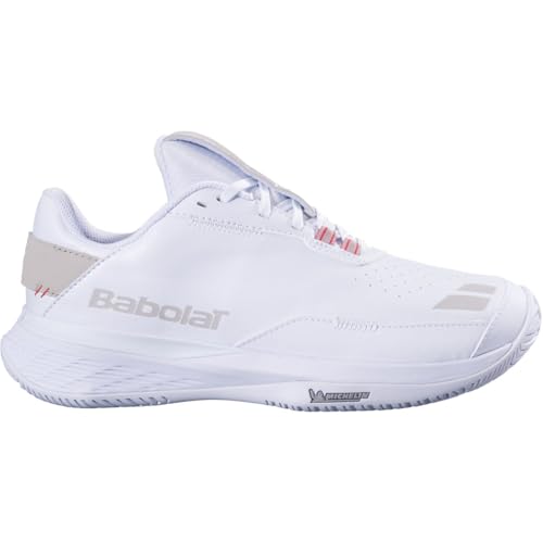 Babolat Women's SFX Evo All Court Wimbledon Limited Edition Tennis Shoes, White/Grey, US Size 8.5