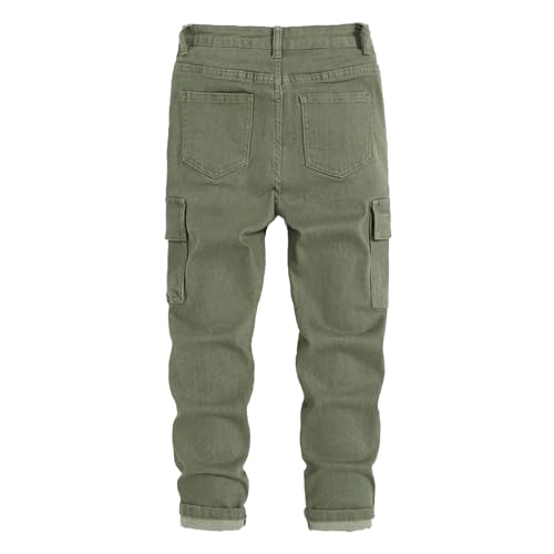 GAGELE Boy's Skinny Ripped Jeans Destroyed Distressed Stretch Slim Fit Denim Pants2