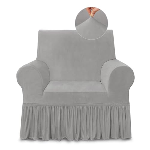Light Grey Armchair Covers Arm Chair Cover Armchair Slipcovers with Skirt