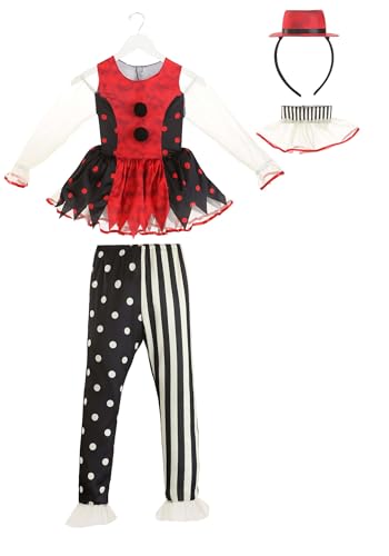 Disfraz de payaso aterrador para niñas talla Large miniatura 3