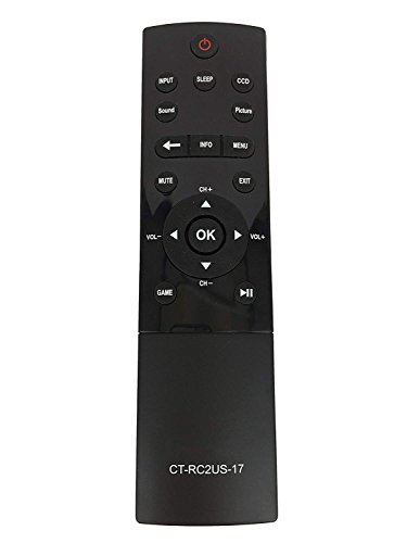 Remote Control Compatible with Toshiba CT-RC2US-17 Remote for Toshiba 32L221U, 43L621U, 49L621U, 55L421U, 55L621U, 65L621U