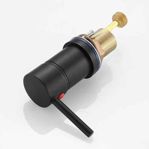 Batteur de bain 3 trous noir pour douche moderne en angle