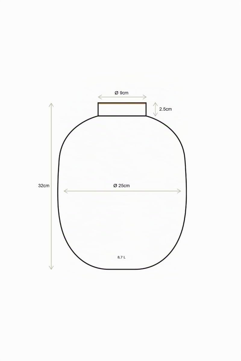 Pip Studio Metall Vase Gelb 32cm
