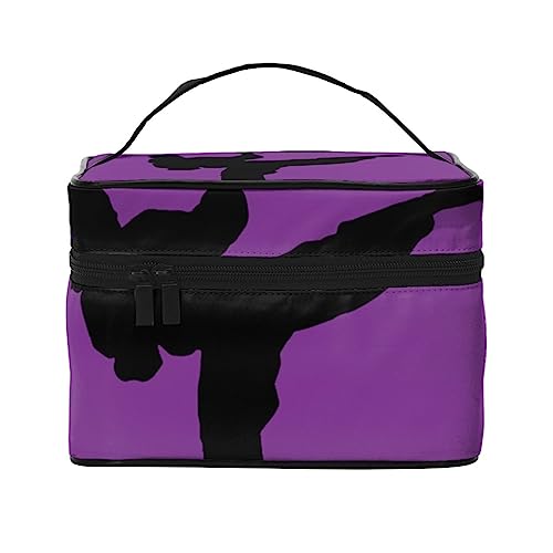 Trousse de maquillage bichon frisé chic et élégante pour cosmétiques