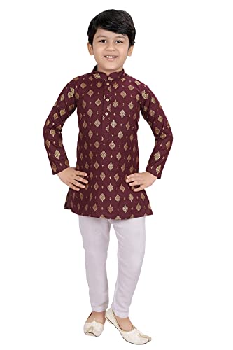 Tathastu Boys Festive Cotton Kurta Pajama Set