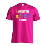 [アートワークスコウベ] ソフトボール Tシャツ 半袖 練習着 ドライ I LOVE BATTING ユニセックス XXL トロピカルピンク
