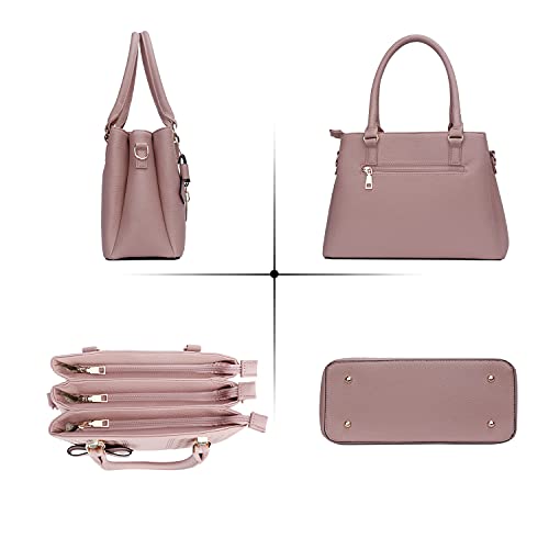 Image of KKXIU Women Satchel Bags Handle Shoulder Handbags and Purses Pockets Zipper Leather Crossbody Bags