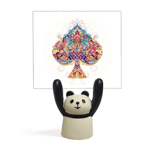 Support de cartes à jouer pour enfants avec motif panda géométrique