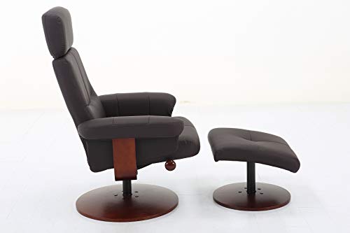 Mac Motion Roma Manual Recliner, Brown Polyurethane #TOP3