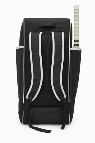 Image of WHITEDOT SPORTS Helix Cricket Wheelie Kitbag | Wheels, Dual Bat Sleeves, Shoe Compartment & Heavy-Duty Handle | Ideal for Men & Boys
