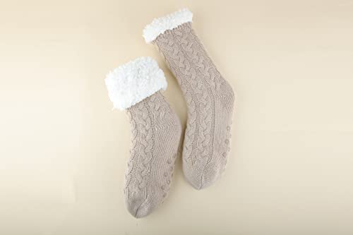 5/10 Packs Slipper Socks Winter Coral Fleece-Lined Thickened Floor Socks Cold-Proof Non-Slip Snow Thermal Socks3