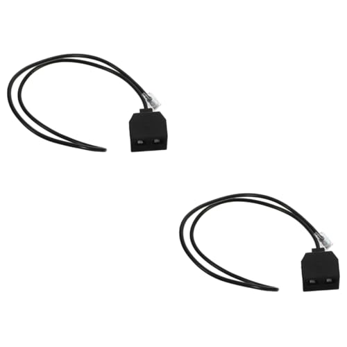TINEASUR 2pcs Telephone Splitter Adapter Cable for Training and Conference Calls Easy Installation
