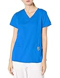 HeartSoul Scrubs Women's Head Over Heels Beloved V-Neck Top, Royal, XX-Large