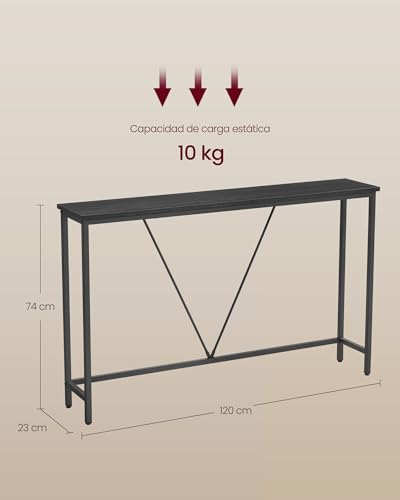 Mesa de sofá delgada para salones modernos y entradas compactas 4