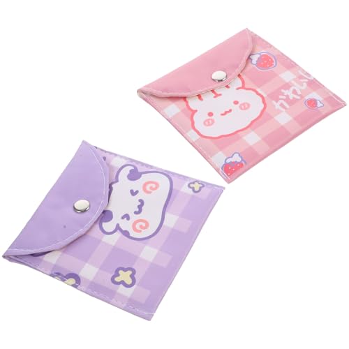WEKADRIN 2 piezas Bolsa para Almacenamiento de Compresas Sanitarias Portátil y Discreta Bolsa de PU con Cremallera para Uso Oficina y Exterior Organizador Multiusos para Higiene Femenina y