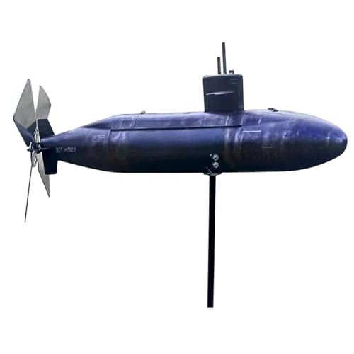 Submarine Wind Spinner | Yard Spinner with SpinBlades | Garden Weathervane Windmill Navy Submarine Wind Sculpture Decor | Metal Weather Vane Motion Art for Outdoor Garden Patio Decor