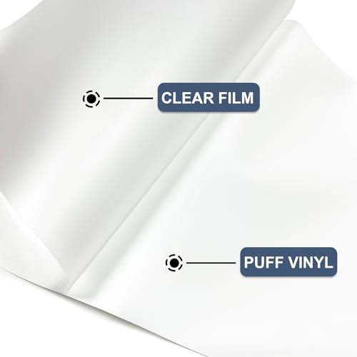 Image of HTV Heat Transfer Vinyl, 12 inch x 20ft White HTV, for All Cutting Machines Designed for DIY T-Shirt Iron on, Easy to Cut Weeding,Perfect for Sportswear, Chool Bags and Many Other Designs