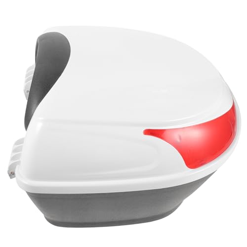 Boîte de rangement arrière moto plastique blanc transport accessoires top case universel