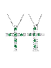 Moissanite and Simulated Emerald