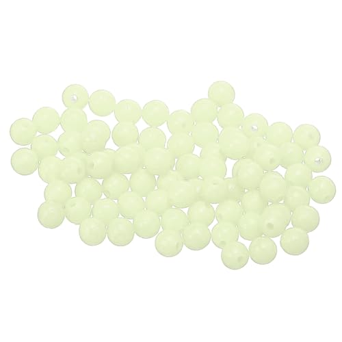 YELARXI Fishing Beads Glow Soft Plastic Fishing Bait Eggs Lure Rigs Accessories, 6 mm Fit for Saltwater Freshwater - Round (500 Pack, Natural Color)