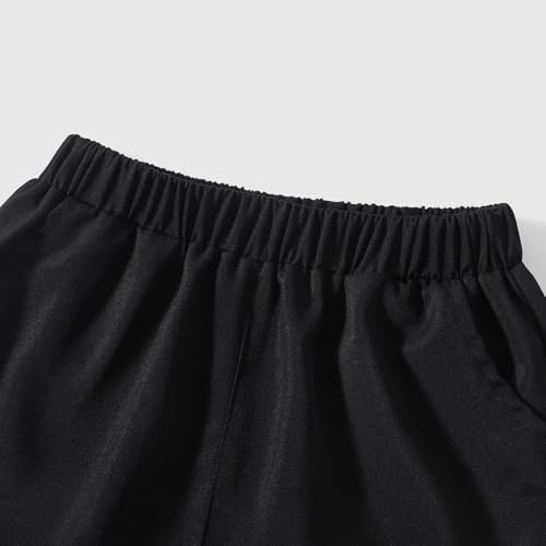 Image of Girls Summer 2 Piece Outfits Big Kids Ruffle Short Sleeve Cute Shorts Sets T Shirts and Shorts Clothing Sets 5-16Y
