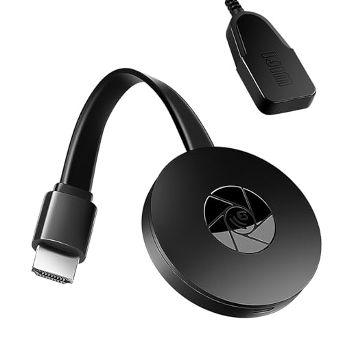 Wireless HDMI Display Dongle Adapter for TV Projector – 4K/1080P Chromecast Alternative, Dual-Band 2.4G/5G WiFi Screen Mirroring Receiver, Supports Compatible with Airplay Miracast DLNA iOS Android