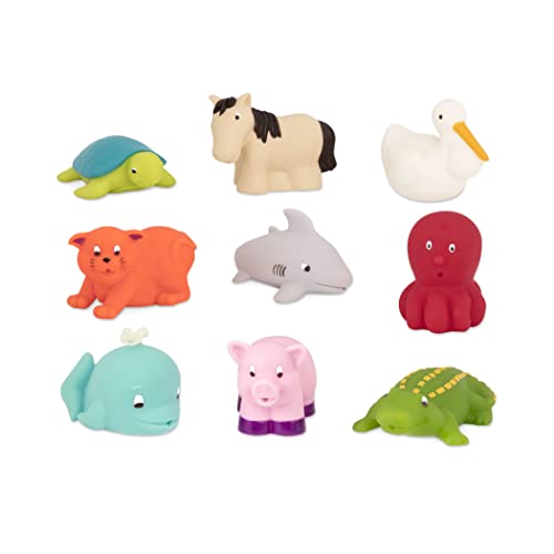 Battat – Assorted Bath Toys – 9 Pieces Animal Squirters – Pool – 10+ Months – Bath Buddies (9 Pieces)